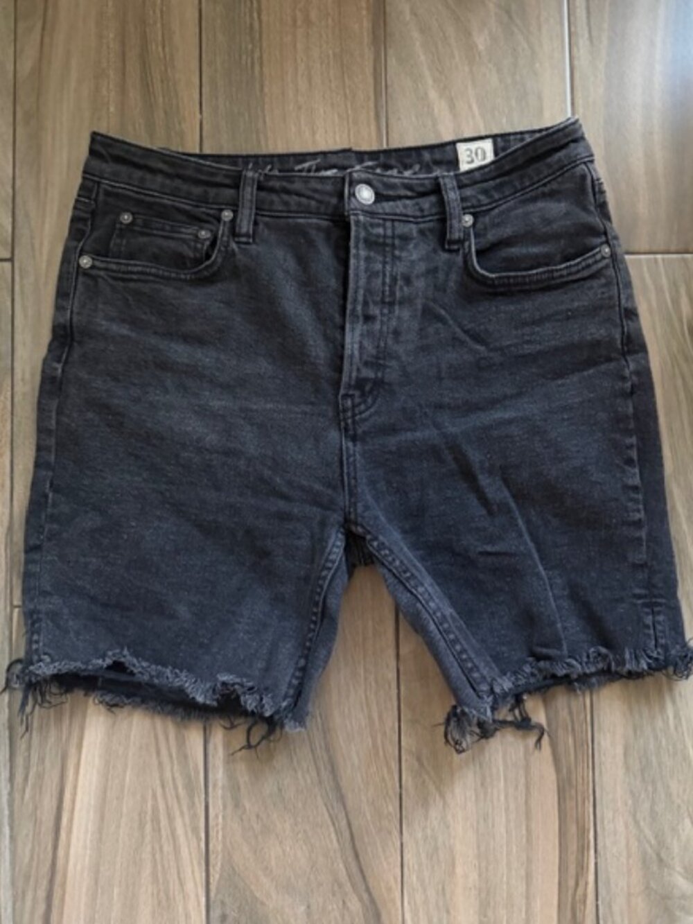 Free People Black Jean Shorts Size 30